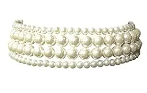 Necklace For Women Bollywood Inspired Stunning Multi Layered Beaded Bridal Wedding Statement Pearl Choker Jewellery Gift For Her Women's Jewelry