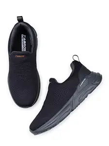 ABROS Men's Miles ASSG1288 Sports Shoes_Charcoal Grey/Orange_7UK