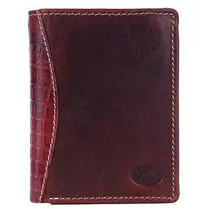 Delfin Genuine Leather Brown Wallet for Men | 8 Credit Card Slots | 3 Extra Pockets | 2 Cash Compartments | 1 Zipper Pocket | 1 Coin Pocket