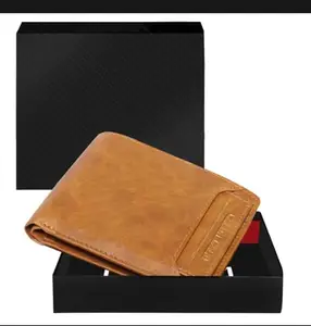 KCK INTERNATIONAL Lorem Orange Removable Card Holder Bi-Fold Premium Faux Leather 8 ATM Card Slots Wallet for Men WL06-B