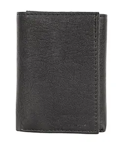 Zacharias Men's Artificial Leather Wallet (V-01-Black)