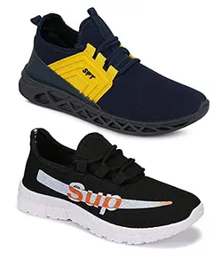 TYING TYING Multicolor (9341-9164) Men's Casual Sports Running Shoes 8 UK (Set of 2 Pair)