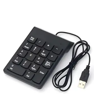 NEXZIA Wired USB Numeric Keypad, 19 Keys External Number Pad for Laptop/Desktop, Plug & Play Numpad for Windows/Mac – Black