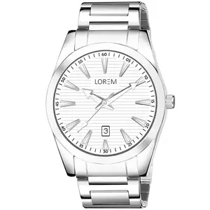 LOREM White Dial Date Function Analog Watch for Men LR152