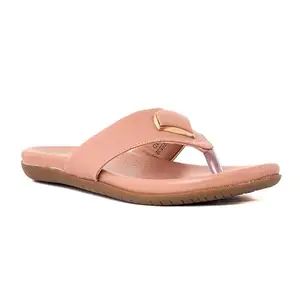 Khadim's Pink Flat Slip On Sandal for Women (4)