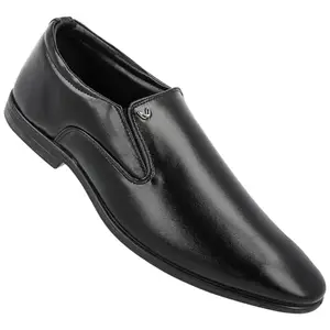 WALKAROO WF6012 Mens Formal Shoe for Office Wear - Black