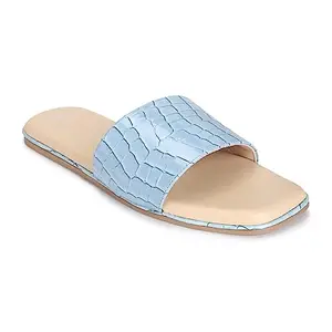 YOHO Flats Collection for Women| Comfortable Latex Cushioning | Long Lasting Bounce | Durable | Light Blue