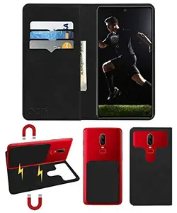 ACM Magic Magnetic 2 in 1 Leather Flip Flap Wallet Case/Back Cover Compatible with Samsung Galaxy F62 Mobile Royal Black