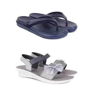 Women's Comfortable Sandal,Casual Lightweight Sandal for Everyday Wear I (Combo 2)-1977-1971-6-EURO-37