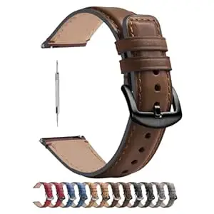 Fullmosa Quick Release Watch Band 22mm 20mm 18mm,Burnished Leather Wacth Bands for Samsung Galaxy Watch 5/4/3 | Huawei Watch | Fossil Watch | Amazfit Watch | Oneplus Watch | Pebble Watch | Seiko Watch