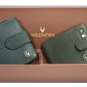 WildHorn® Leather Wallet for Men & Women | Wallet Combo for Men | Genuine Leather Purse | Premium Gift Box Edition | Gift Box for Birthday, Anniversary