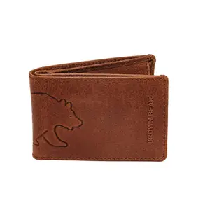 BROWN BEAR Wallets for Man, Wallet for Men Stylish Pure Nappa Leather Branded, Certified RFID Blocking Slim Purse for Gents
