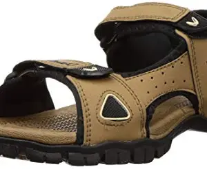 WALKAROO Men's Tan Outdoor Sandals-9 Kids UK (10574)