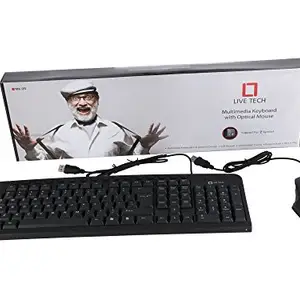 Live Tech Live Tech MK05 Multimedia Keyboard with Optical Mouse Ergonomically Designed Plug & Play