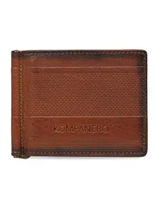 KOMPANERO Brown Genuine Leather Mens Wallet