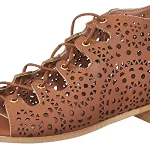 Carlton London Women's Brown Boots Tan Leather 6 UK (39 EU) (CLL-3909)