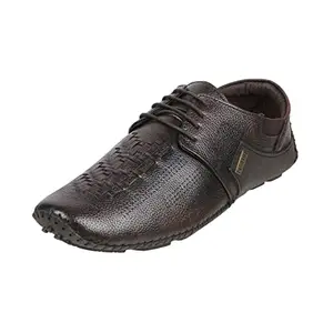 Metro Men Brown Leather Lace-up Shoes UK/9 EU/43 (71-8760)