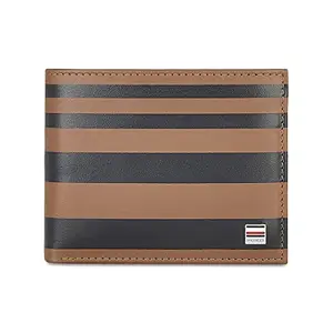 Tommy Hilfiger Maximo Mens Passcase Wallet Black/Tan (8903496157000), (11.5X2X9.5) CM