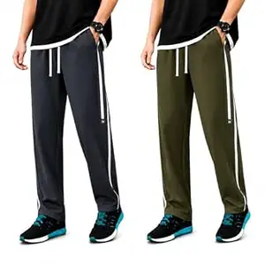 Mack Jonney Men’s Polyester Track Pants Pack of 2 | Regular Fit Sports & Casual Lower | Comfortable Activewear-4