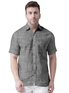 Men Khadi Cotton Shirt | Half Sleeve Casual Shirt for Men | Breathable Handwoven Cotton Shirt | Lightweight Comfortable Summer Casual Shirt