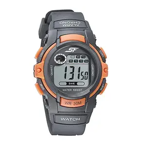 SF Casuals Digital Grey Round Dial Men's Sport Watch-77110PP04