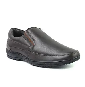 XY HUGO Men's Taylor Slip On Leather Casual Shoes - P (Brown, 9)