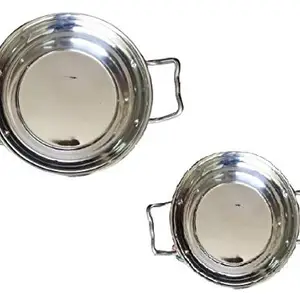 Arihant Stainless Steel Kadhai with Hendal 22 Gage 14 Size price in India.