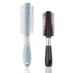 BlackBoss Round Hair Brush For Blow Drying, Styling, Curling, Hair Brush Roller Volumising Hair Styling Brush Massaging Scalp Ball-Tipped Bristles Styling Tool D-SB3 (Pack Of 2)