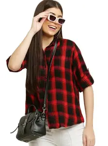 stylemyth - fashion point Rayon Plus Size Womens Shirt (2XL)
