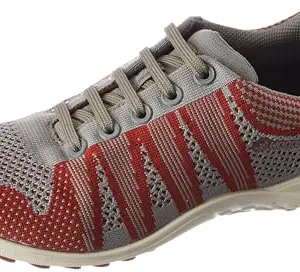 Woodland Men's Grey/Red Knit Casual Shoes-9 UK (43EURO) (GC 2897118)