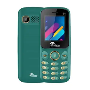 CELLECOR E4 Dual Sim Feature Phone 2750 mAH Battery with Vibration, Torch Light, Wireless FM and Rear Camera (1.8" Display, Green) price in India.