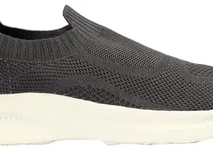 Max Men Mesh Panelled Slip-On Shoes(Grey_42)