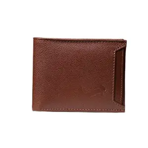 WILD EDGE Genuine Leather Men's Dark Brown Wallet/Purse with Flap Closure and Detachable Card Holder - Stylish Formal and Casual Look Men's Wallet