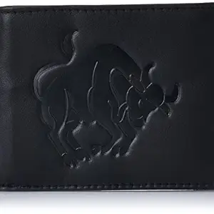 Justrack Men Dark Black Color Genuine Leather Money Purse (LWM00195-JT_8)