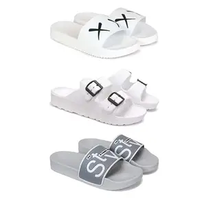 DRACKFOOT Men's Sandals | Lightweight Wear| Stylish & Easy to Wear For Men'S GR-San-(3-COMBO)-3029-3113-1589-9