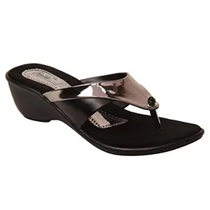 Feel it Leatherite Black Color Wedge For Women's & Girl's (A-725-Black-38)