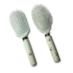 TIAMO Printed cute oval paddle hair brush set of 2 for men and women for hair styling and hair growth