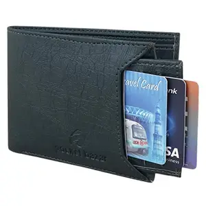 pocket bazar Men Purses || Casual || Artificial || Leather Wallet || 7 Card Slots || Wallet for Men (Green)