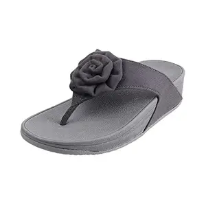 Mochi Womens Synthetic Grey Slippers (Size (6 UK (39 EU))