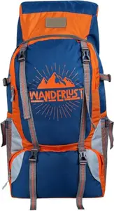 Leather World Rucksack Water-Resistant Travel Backpack Convertible Duffel Bag for Trekking, Hiking with Laptop Compartmet for Men Women (Orange)