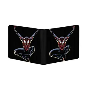 Bhavithram Products Spider Man Design Black Canvas, Artificial Leather Wallet-PID34411