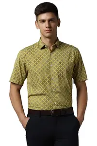 Allen Solly Men's Slim Fit Shirt (ASSHQSPF577715_Yellow