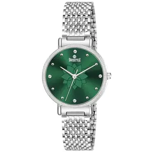 SWISSTYLE Handmade Analog Watch for Women (Green)