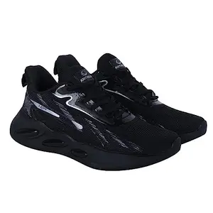 Lancer Mens ENERGY-15BLK-WHT Black Running Shoe