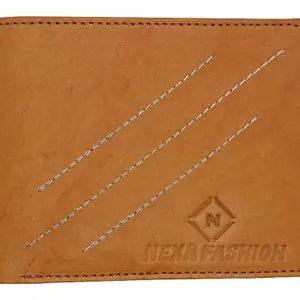 NEXA FASHION Mens TAN Antique Leather Wallet