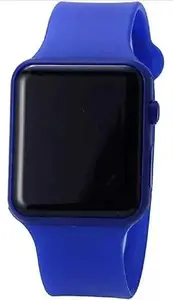 Glitzi Speedmaster Analog Men's Watch Stainless Steel Dial Blue Quartz Colored Strap (LED-Watch-129_Blue)