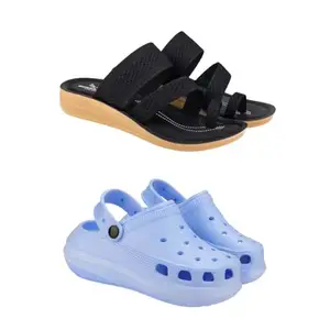 SPORTER Extra Soft Classic Casual wear with Flexibility Technology Heel Combo for Women's/Girl's(6140+1959)(4) Multicolor