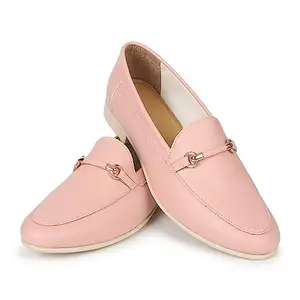 YOHO Bliss Comfortable Slip On Formal Loafer for Women | Stylish Fashion Moccasins Range | Cushioned Footbed Finish | Flexible | Style & All-Purpose | Formal Office Wear Shoe