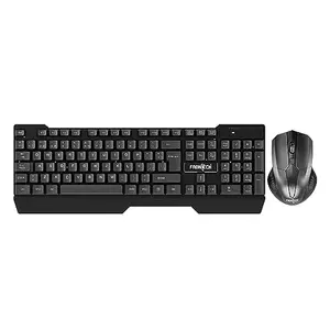 FRONTECH Wireless Keyboard and Mouse Combo | Membrane Keys with Retractable Stands | USB Plug & Play | Ergonomic & Comfortable Design | 1 Year Warranty (KB-0025, Black)