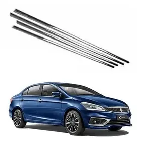 ROSHNEER Car Window Lower Garnish Stainless Steel Chrome Finish Exterior Compatible for Maruti CIAZ New Type -2 Set of 4 PCS